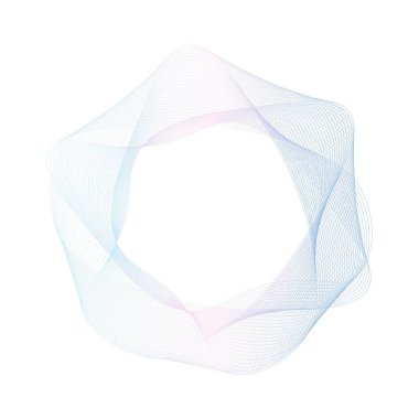 Soyut pembe ve mavi daire dalga çerçeve arkaplanı. Vektör illüstrasyonu.