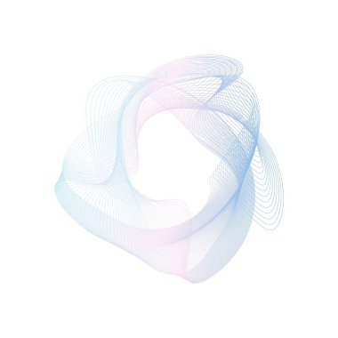 Soyut pembe ve mavi daire dalga çerçeve arkaplanı. Vektör illüstrasyonu.