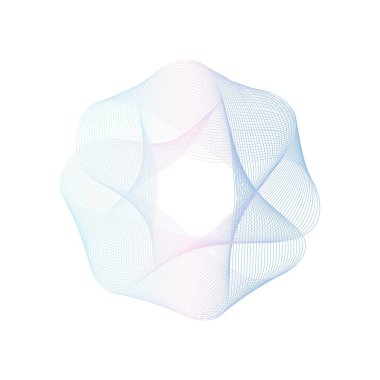 Soyut pembe ve mavi daire dalga çerçeve arkaplanı. Vektör illüstrasyonu.