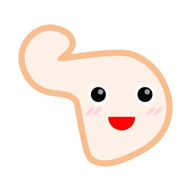 Gülümse, şekil simgesi. Vektör illüstrasyonu.