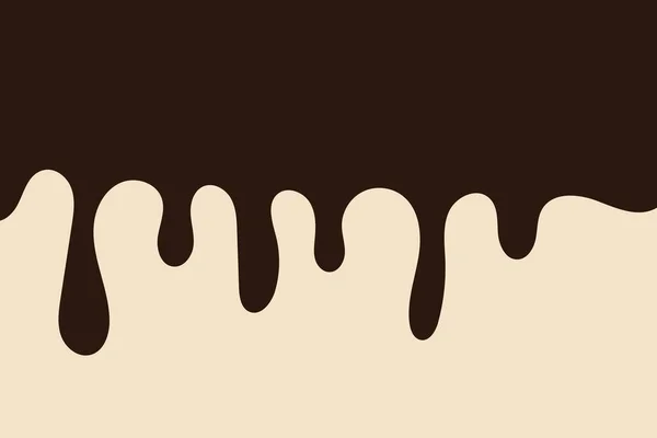 Choklad Droppar Bakgrund Vektorillustration — Stock vektor