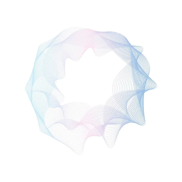 Αφηρημένο Ροζ Και Μπλε Κύκλο Κύμα Φόντο Πλαίσιο Εικονογράφηση Διανύσματος — Διανυσματικό Αρχείο