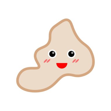 Gülümse, şekil simgesi. Vektör illüstrasyonu.