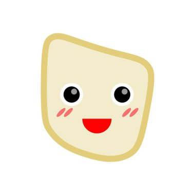 Gülümse, şekil simgesi. Vektör illüstrasyonu.