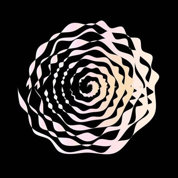 Gradiente Pastel Espiral Ondulada Decorativa Ilustración Vectorial — Vector de stock