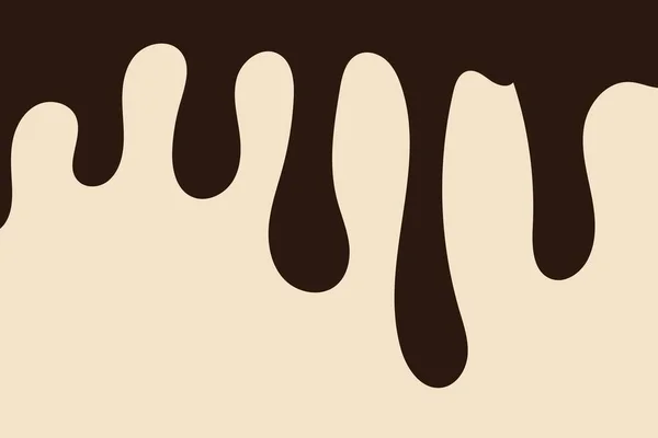 Choklad Droppar Bakgrund Vektorillustration — Stock vektor