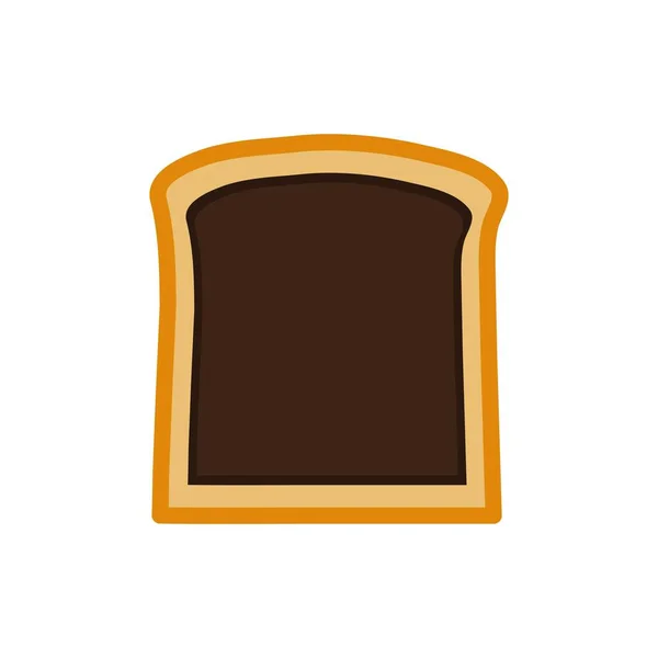 Chocolate Toast Icon Vector Illustration — Stock Vector