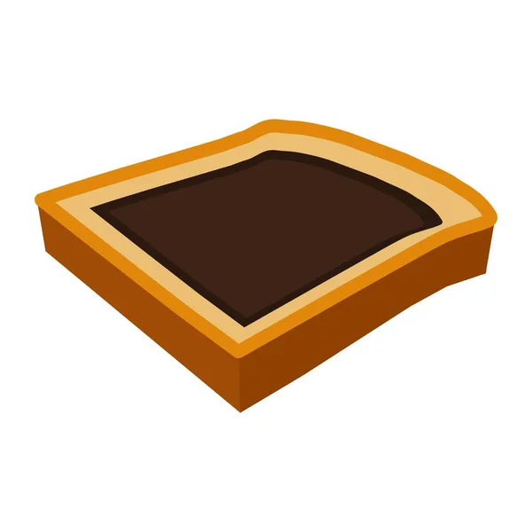 Chocolade Toast Icoon Vectorillustratie — Stockvector