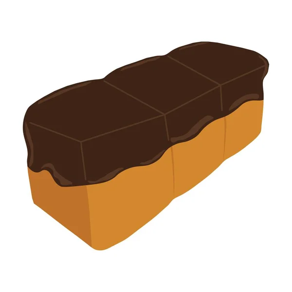 巧克力面包图标 矢量说明 — 图库矢量图片