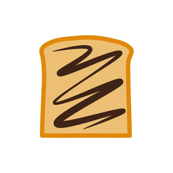 Ikon Roti Bakar Coklat Ilustrasi Vektor - Stok Vektor
