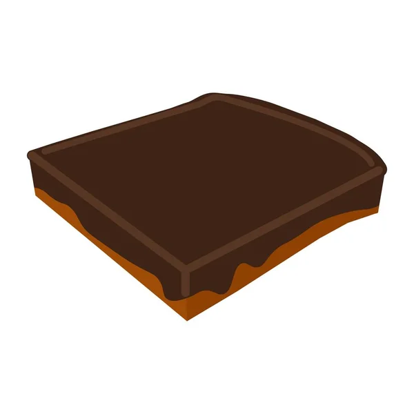 Chokladtoast Ikon Vektorillustration — Stock vektor