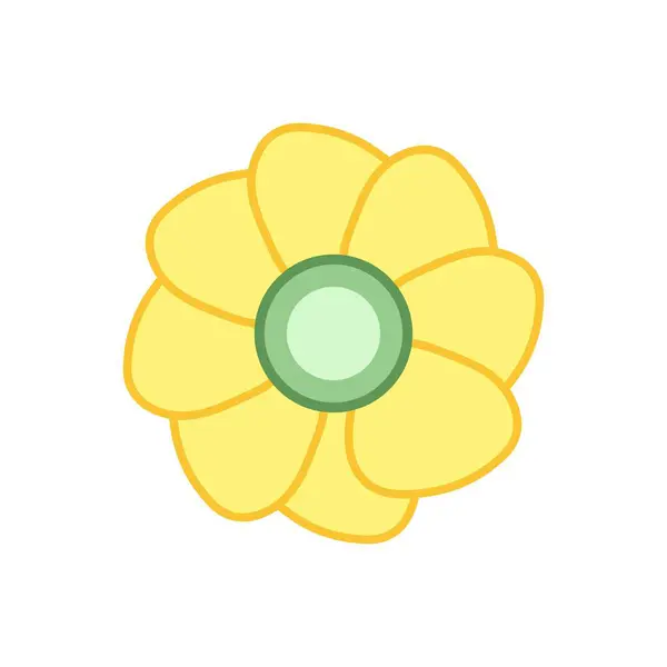Kolorowa Ikona Kwiatowa Ilustracja Wektora — Wektor stockowy