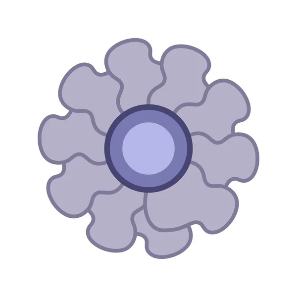 Purple Flower Icon Vector Illustration — 스톡 벡터