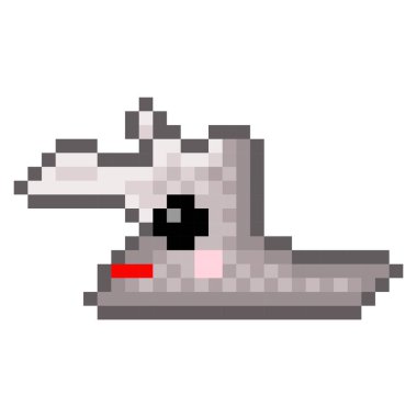 Gülümseme şekli simge pikseli. Vektör illüstrasyonu.