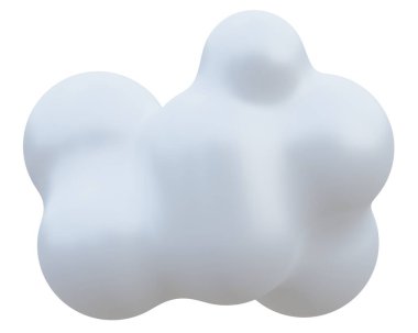 White cloud 3d. 3d rendering.