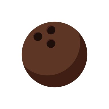 Hindistan cevizi çizgi film ikonu. Vektör illüstrasyonu.