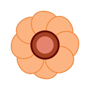 Renkli çiçek ikonu. Vektör illüstrasyonu.