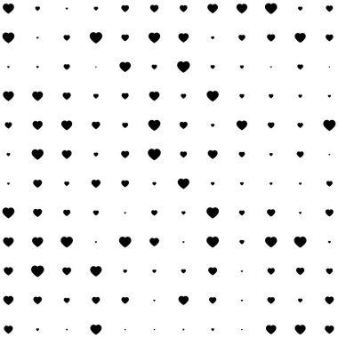 Kalplerin gelişigüzel bir geçmişi var. Vektör illüstrasyonu.