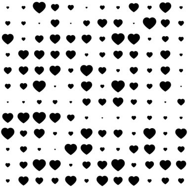 Kalplerin gelişigüzel bir geçmişi var. Vektör illüstrasyonu.