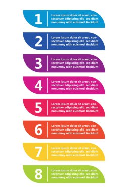 İş ve eğitim için bilgi tasarım şablonları değiştirilebilir. Vektör çizimi. İşlem bilgisi.