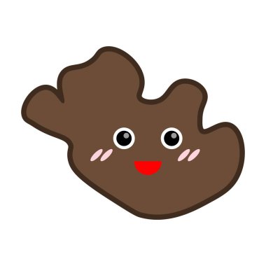 Gülümse, şekil simgesi. Vektör illüstrasyonu.