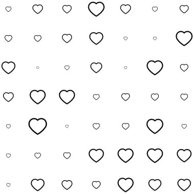 Kalp çizgisi gelişigüzel çizilmiş. Vektör illüstrasyonu.