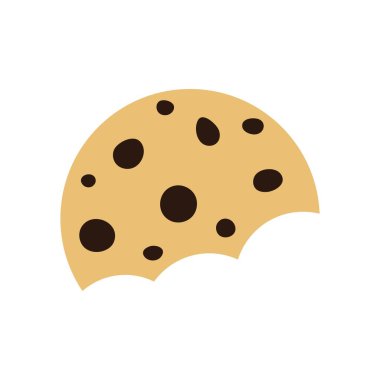 Çatlak çikolatalı kurabiye çizgi filmi. Vektör illüstrasyonu.