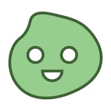 Gülümse, şekil simgesi. Vektör illüstrasyonu.