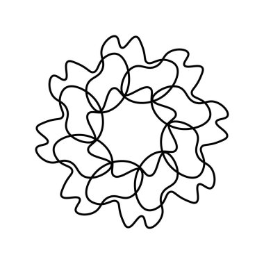 Çiçek çizgisi çiz. Vektör illüstrasyonu.