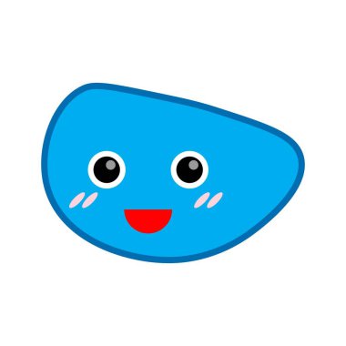 Gülümse, şekil simgesi. Vektör illüstrasyonu.