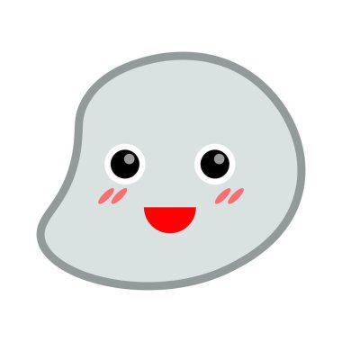 Gülümse, şekil simgesi. Vektör illüstrasyonu.