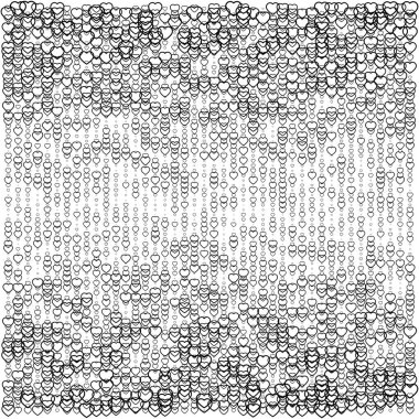 Kalp çizgisi gelişigüzel çizilmiş. Vektör illüstrasyonu.