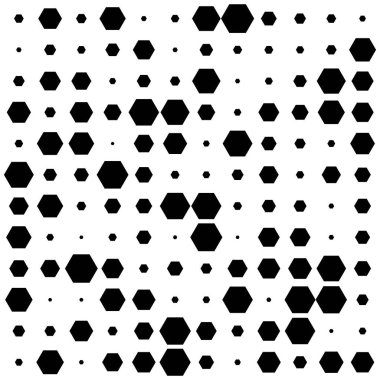 Altıgen rastgele desen arkaplanı. Vektör illüstrasyonu.