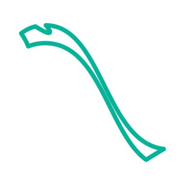 Kalın çizgili kağıt kesiği. Vektör illüstrasyonu.