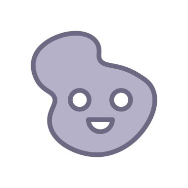 Gülümse, şekil simgesi. Vektör illüstrasyonu.