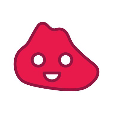 Gülümse, şekil simgesi. Vektör illüstrasyonu.