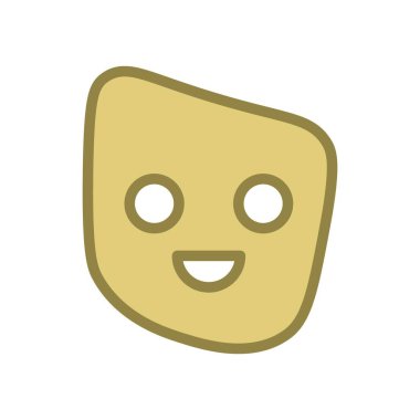 Gülümse, şekil simgesi. Vektör illüstrasyonu.