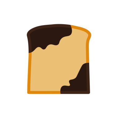Çikolatalı tost ikonu. Vektör illüstrasyonu.