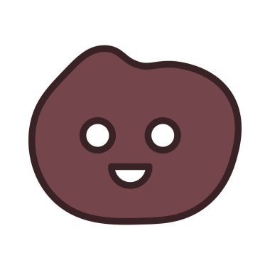 Gülümse, şekil simgesi. Vektör illüstrasyonu.