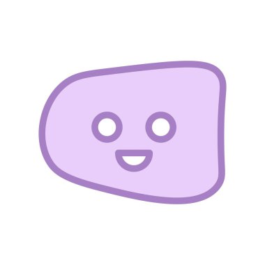 Gülümse, şekil simgesi. Vektör illüstrasyonu.