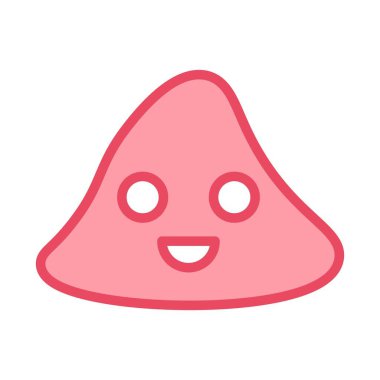 Gülümse, şekil simgesi. Vektör illüstrasyonu.