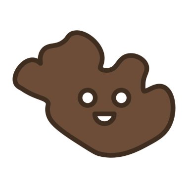 Gülümse, şekil simgesi. Vektör illüstrasyonu.