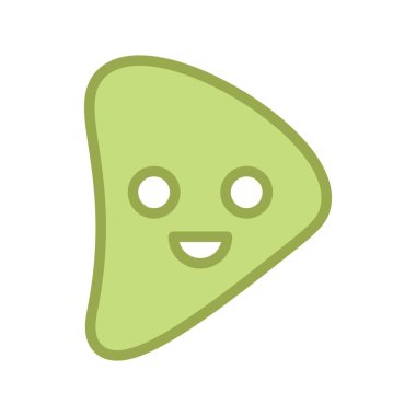 Gülümse, şekil simgesi. Vektör illüstrasyonu.