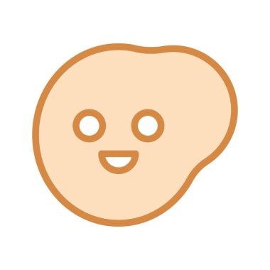 Gülümse, şekil simgesi. Vektör illüstrasyonu.