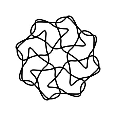 Çiçek çizgisi çiz. Vektör illüstrasyonu.