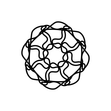 Çiçek çizgisi çiz. Vektör illüstrasyonu.