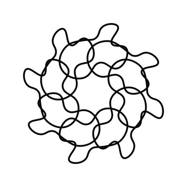 Çiçek çizgisi çiz. Vektör illüstrasyonu.