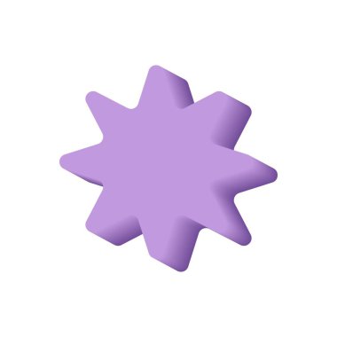 yıldız 3d simgesi. vektör çizim.