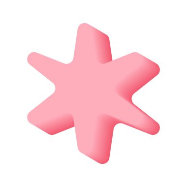 yıldız 3d simgesi. vektör çizim.