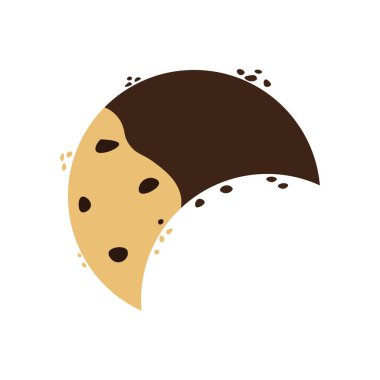 Çikolata kaplı çatlak çikolatalı kurabiyeler. Vektör illüstrasyonu.